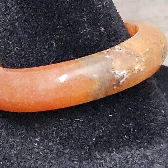 Tiger Eye Natural Genuine Jade Band Ring - Picture 2 of 5